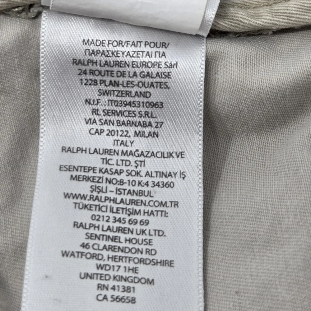 Polo Ralph Lauren Geller Cargo‎ Shorts Mens 40 Khaki Beige Work Utility 10.5 in